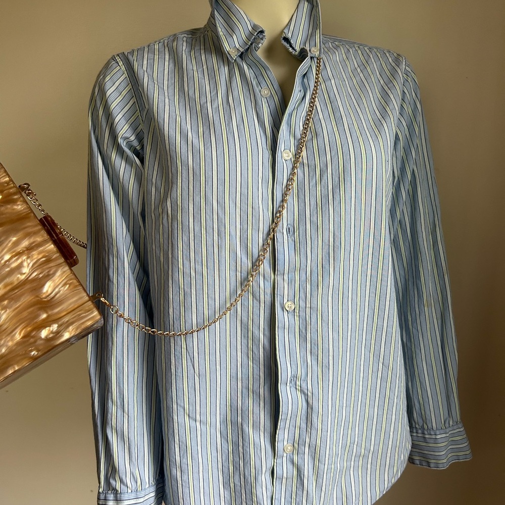 arrow Blue Striped women's Shirt L